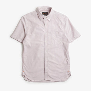 Beams Plus Button Down Short Sleeve Candy Stripe Shirt