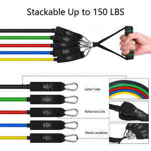 11Pcs Resistance Band Set