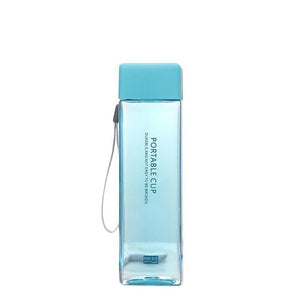 500ml Transparent Square Plastic Matte Water Bottle