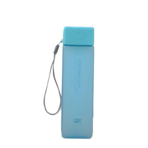 500ml Transparent Square Plastic Matte Water Bottle