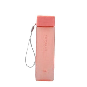 500ml Transparent Square Plastic Matte Water Bottle